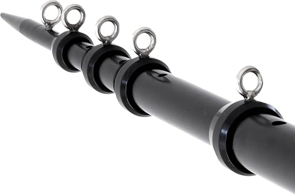 black telescoping outrigger closed