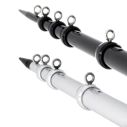 black and silver telescoping aluminum outriggers closed 