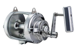 Silver fishing reel 