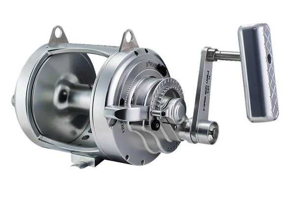 Silver fishing reel 