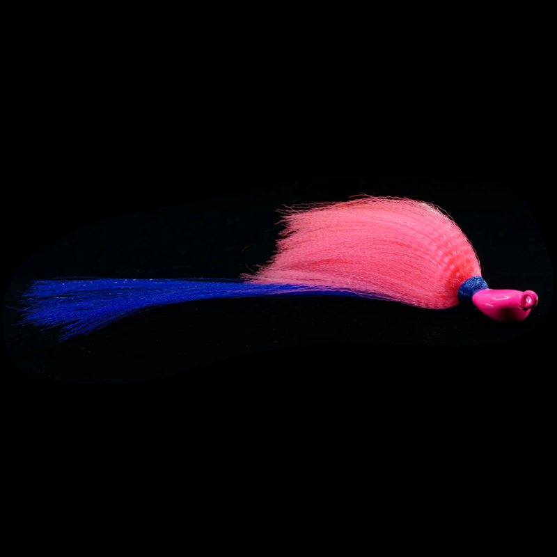 Pink body, pink head, and blue tail