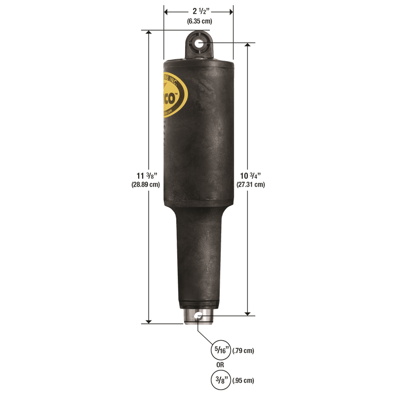 Actuator with dimensions