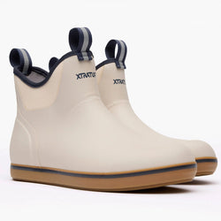 2 Ivory Navy deck boots