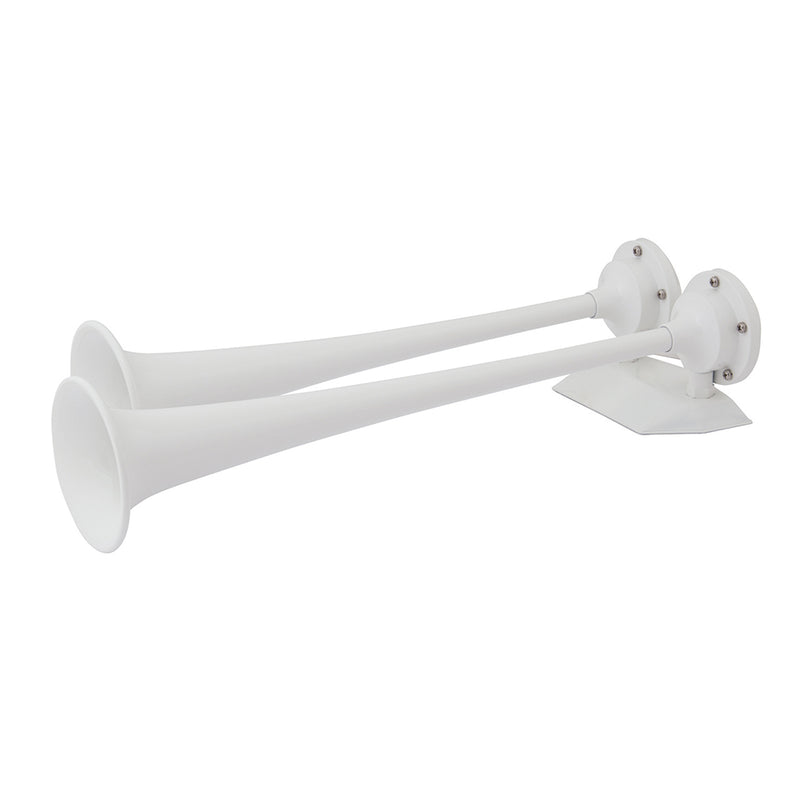 White dual horn