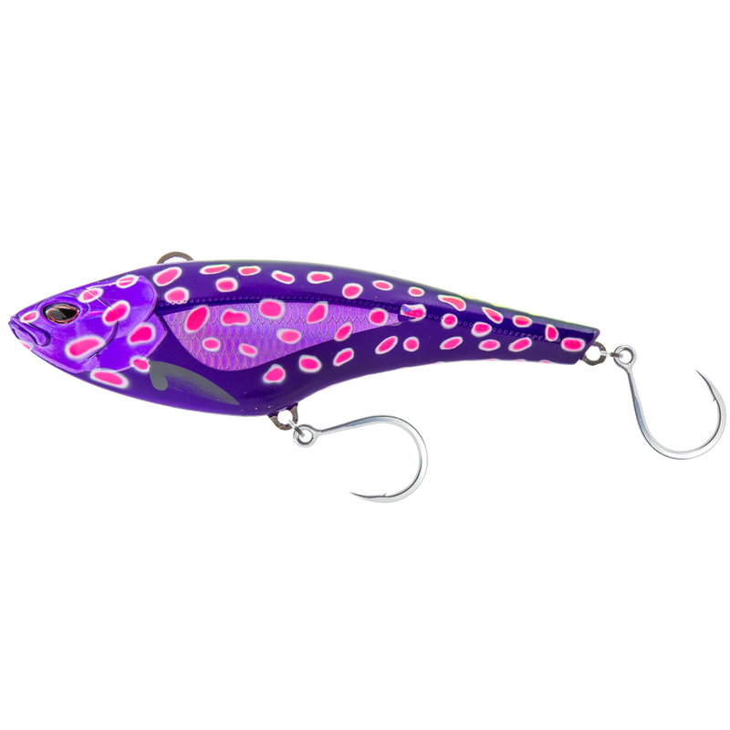 Nuclear Coral Trout - purple with pink spots 2 hooks