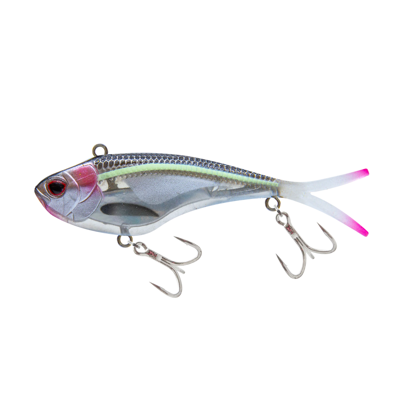 Vertrex Swim Vibe 75 in Bleeding Mullet color/style with 2 treble hooks