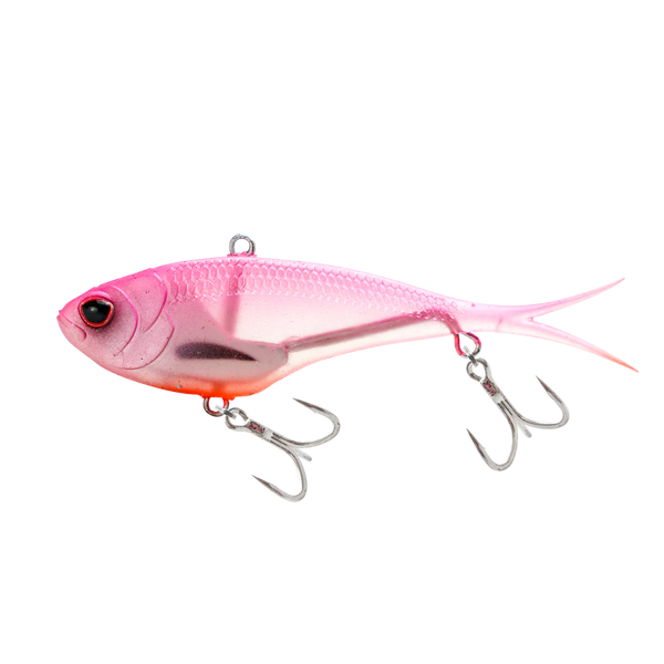 Hot Pink Orange Vertrex Swim Vibe 95 with 2 treble hooks