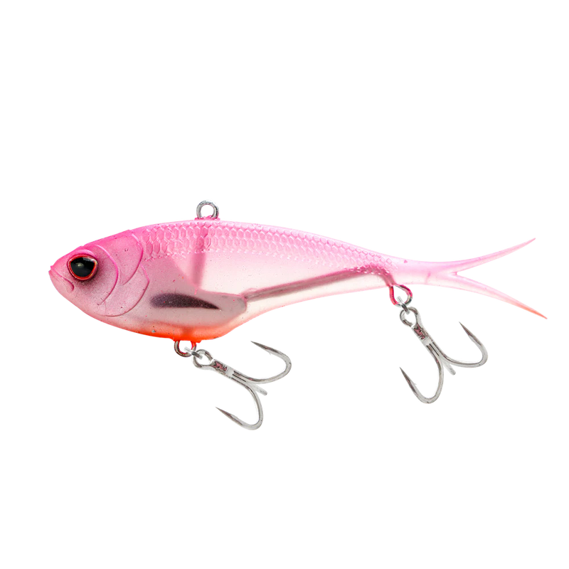 Hot Pink Orange Vertrex Swim Vibe 95 with 2 treble hooks