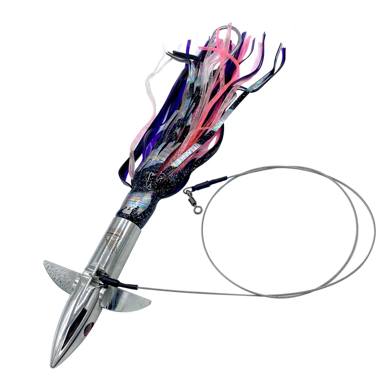 High-Speed Diving Lure; 19oz; Purple/Blk/Silver; rigged