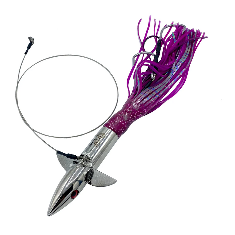 High-Speed Diving Lure; 19oz; Purple/Silver; rigged