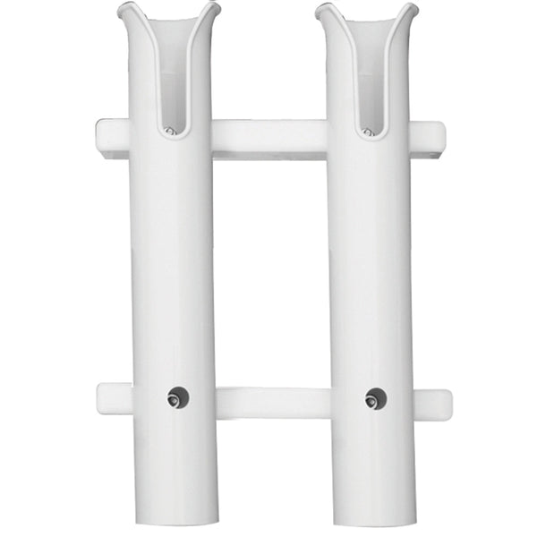white poly 2-rod rack