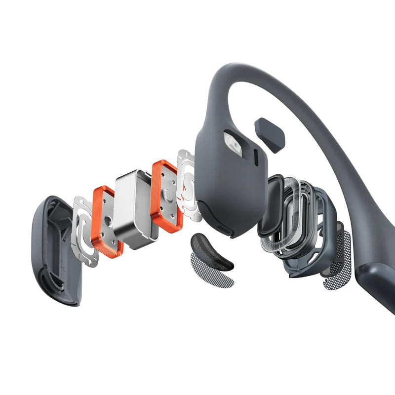 exploded view of all components in the headphone