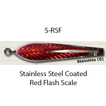 Stainless steel with red flash scale