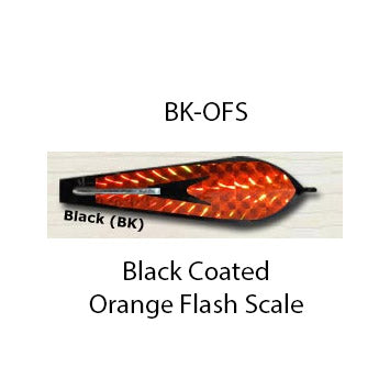 Black coated with orange flash scale