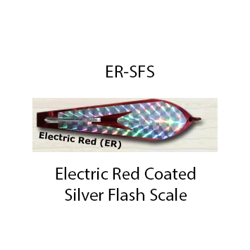 electric red coated with silver flash scale