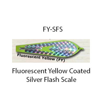fluorescent yellow coated with silver flash scale