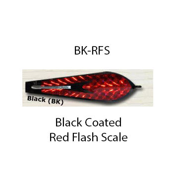 Black coated with red flash scale