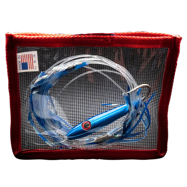 blue daisy chain in mesh bag