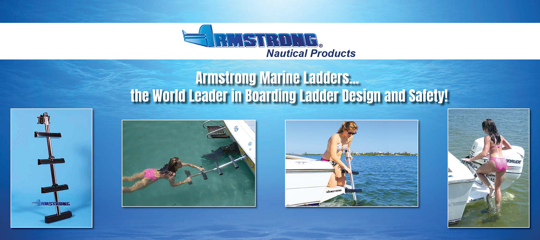 Armstrong banner showing lifestyle images of their items in use.