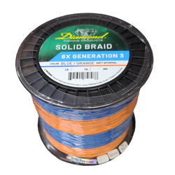 DIAMOND FISHING PRODUCTS 2-Color Collegiate-Style 8x Braid Gen3 1,500yd