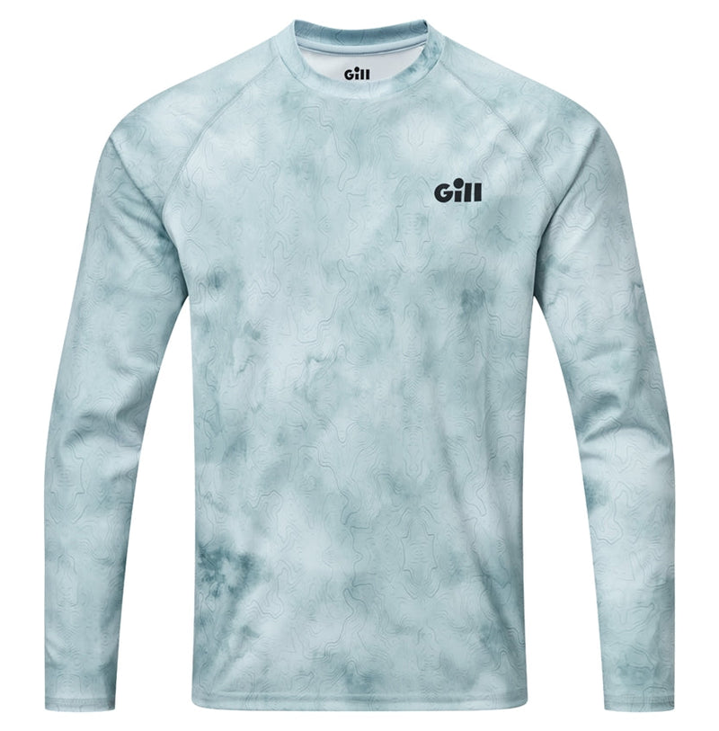 Ice Camo long sleeve front view of shirt with Gill logo