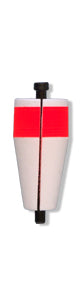 2" slotted Glo-Top Popping Float White & Red