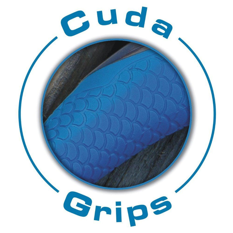Cuda blue scale grip close up