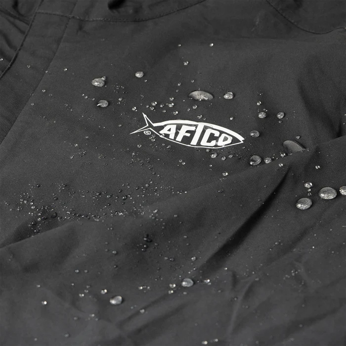 water beads on jacket - water resistant