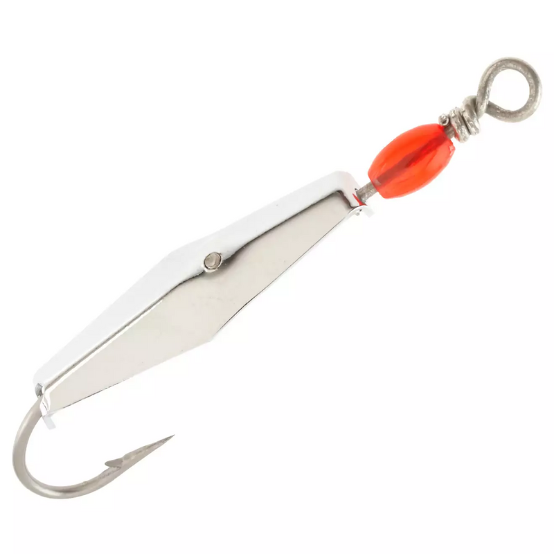 Clarkspoon 00RBM-S  Chrome spoon with red bead and stainless steel hook