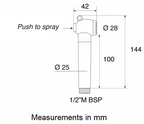  Transome push button shower handle diagram