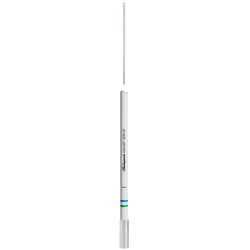 White upright antenna with stainless steel end.