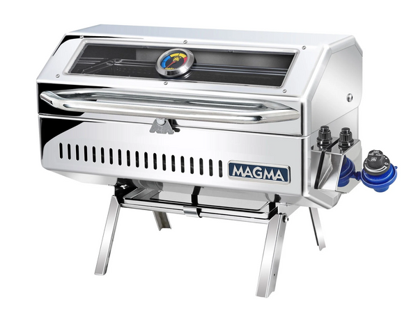 Gas grill closed lid
