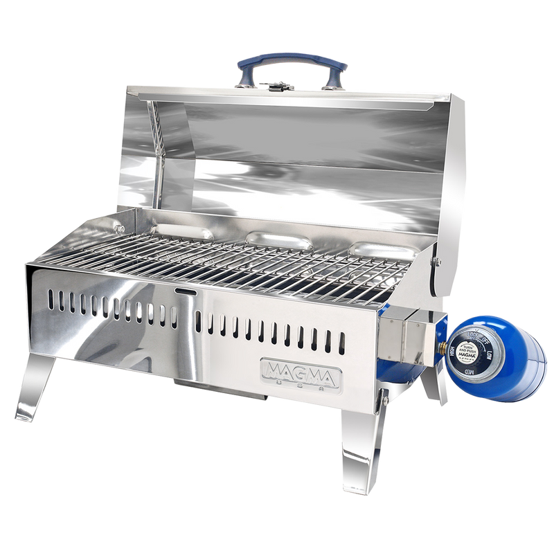 Open grill with legs