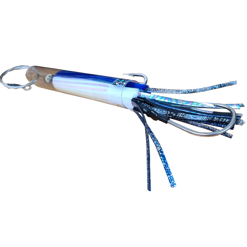 Blue and white flasher