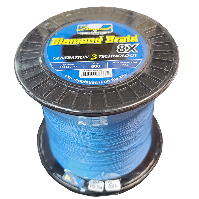 Diamond Braid Generation III 8x Braided Line - Blue - 30lb - 300yd