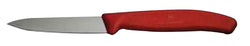 stainless steel bait knife with red grip