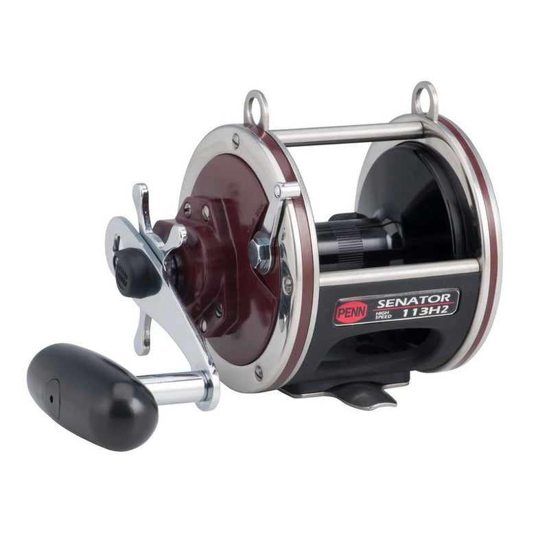 drags for penn spinning reel Penn 114H2 Special Senator Conventional Reels, Red/Black