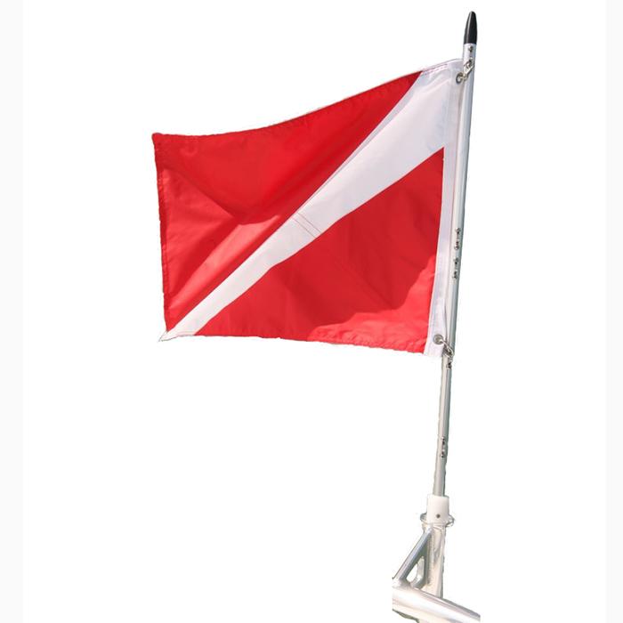 Diving flag on 41" staff