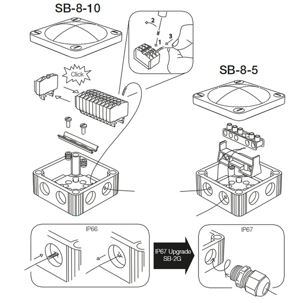 Instructions to gray junction box