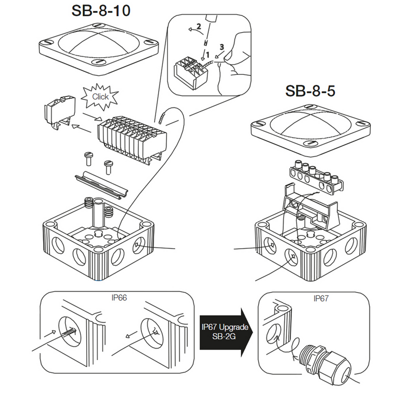 Instructions to gray junction box