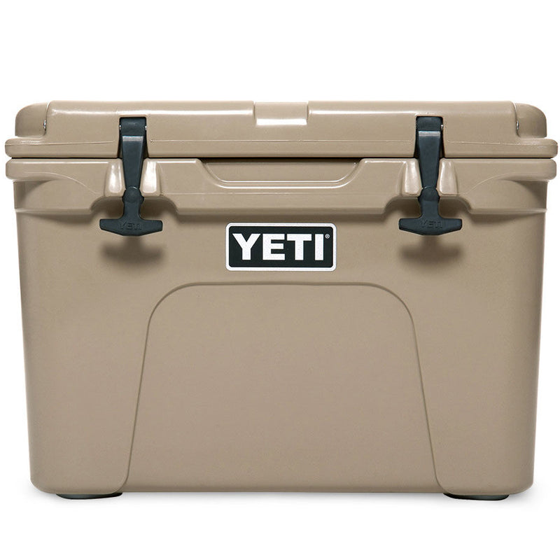 Tan colored cooler.