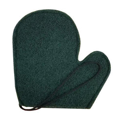 green mitt with a black lanyard