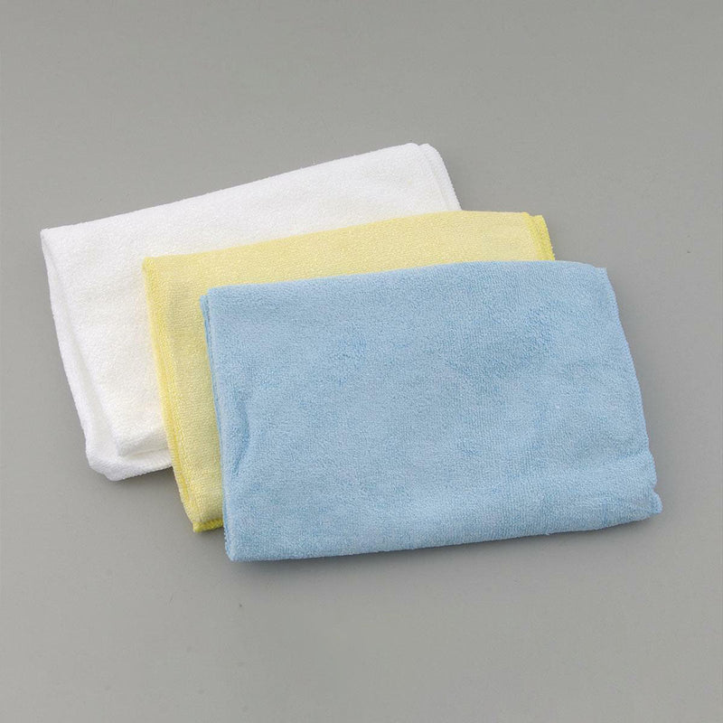 White, Yellow, Blue Microfiber cloth