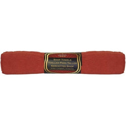 Red Shop Towels rolled up in package