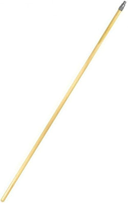 60" wooden handle with metal thread end