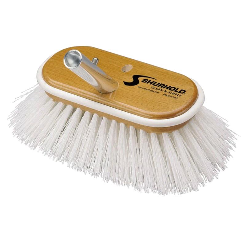 White stiff 6-inch brush head