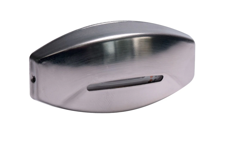 indirect courtesy lights shown with polished stainless steel finish