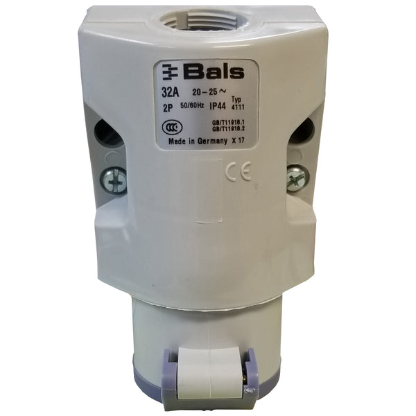 Beige 32AMP female receptor with purple cap