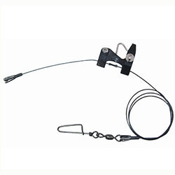 Black and silver fishing release clip