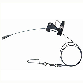 Black and silver fishing release clip